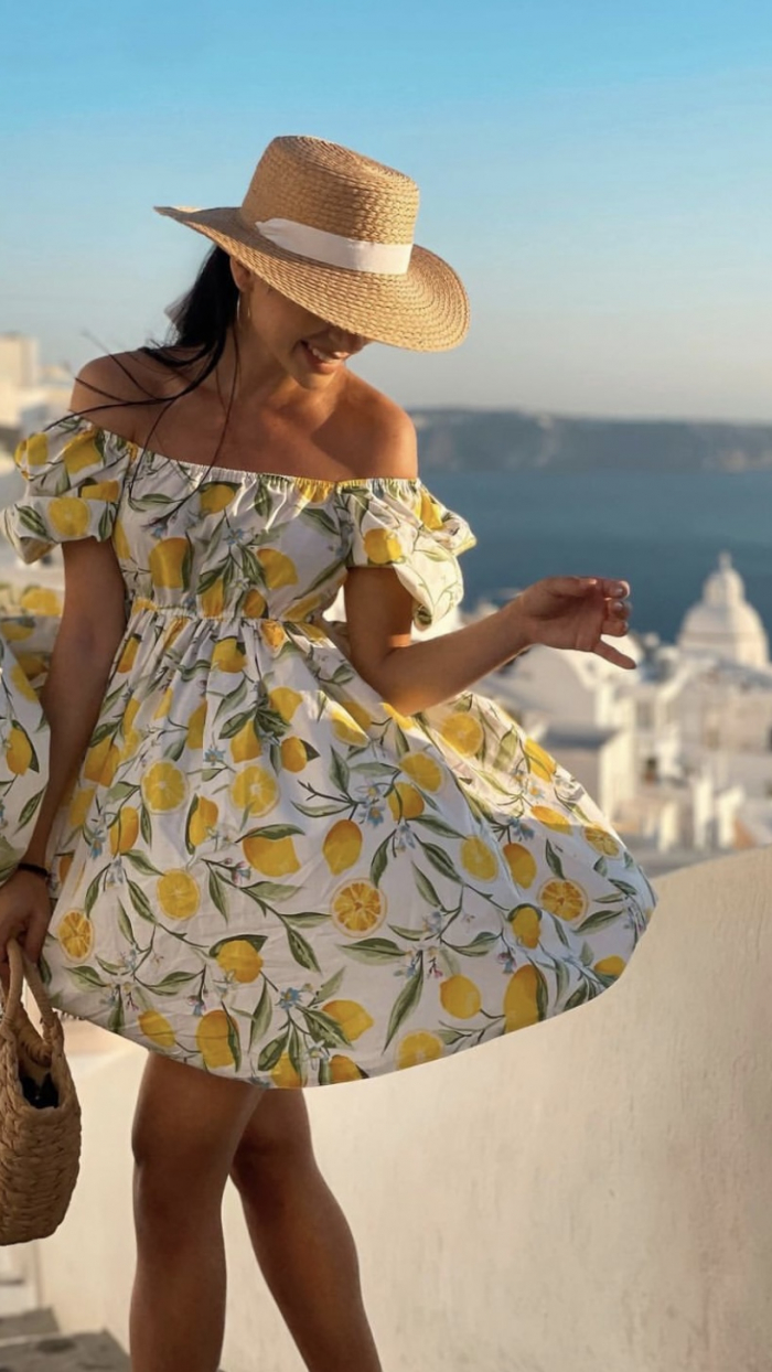 Rochie Positano Limoncello din bumbac