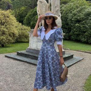 Rochie Midi din Bumbac Organic Mozaic