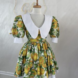 Rochie Mini Lamai din Bumbac Organic cu guler