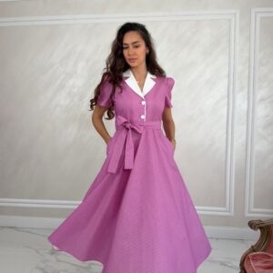 Rochie Juliette Midi din bumbac organic 100%