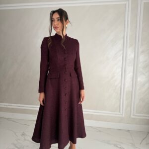 Rochie Margot Tweed Burgundy